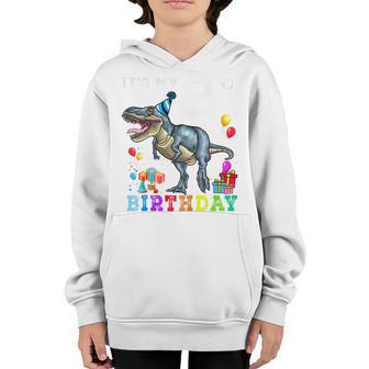 Kids 2Nd Birthday Gifts 2 Year Old Boy Dino T Rex Dinosaur Youth Hoodie - Thegiftio UK