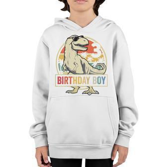 Kids 3 Year Old 3Rd Birthday Boy T Rex Dinosaur V2 Youth Hoodie - Thegiftio UK