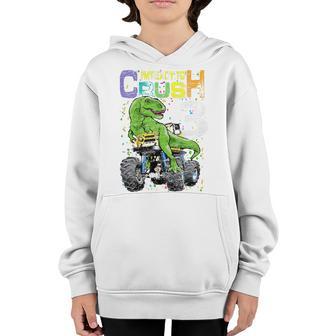 Kids 3 Years Old Im Ready To Crush 3 T Rex Dinosaur 3Rd Birthday Youth Hoodie - Thegiftio UK