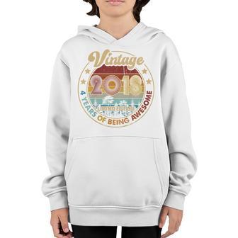 Kids 4 Year Old Gifts Vintage 2018 Limited Edition 4Th Birthday Youth Hoodie - Thegiftio UK