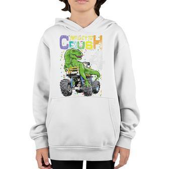 Kids 4 Years Old Im Ready To Crush 4 T Rex Dinosaur 4Th Birthday Youth Hoodie - Thegiftio UK