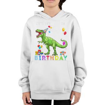 Kids 4Th Birthday Gifts 4 Year Old Boy Dino T Rex Dinosaur Youth Hoodie - Thegiftio UK