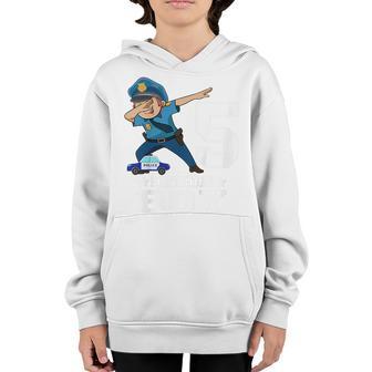 Kids 5 Year Old Gifts 5Th Birthday Boy Dabbing Police For Son Youth Hoodie - Thegiftio UK