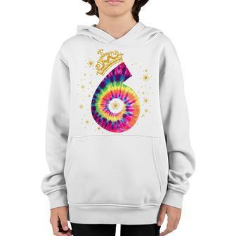 Kids 6 Year Of Being Awesome 6 Years Old 6Th Birthday Tie Dye Youth Hoodie - Thegiftio UK