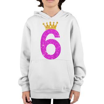 Kids 6 Year Old Gifts 6Th Birthday Girl Ns Golden Crown Funny Youth Hoodie - Thegiftio UK