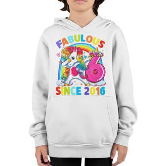 Kids 6 Year Old Gifts Girls Ns Dabbing Unicorn 6Th Birthday Youth Hoodie - Thegiftio UK