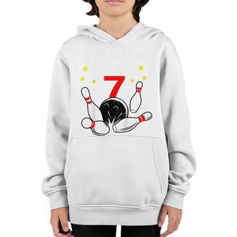 Kids 7 Year Old Bowling This Is How I Roll 7Th Birthday Boys Gift Youth Hoodie - Thegiftio UK