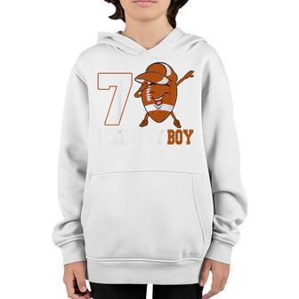 Kids 7 Year Old Gifts Dabbing Football 7Th Birthday Boy Ns Youth Hoodie - Thegiftio UK