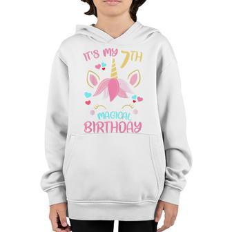 Kids 7 Years Old Unicorn Its My Magical 7Th Birthday Girl Ns Youth Hoodie - Thegiftio UK