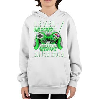 Kids 7Th Birthday Boys 7 Year Old Level 7 Unlocked Video Gamer Youth Hoodie - Thegiftio UK