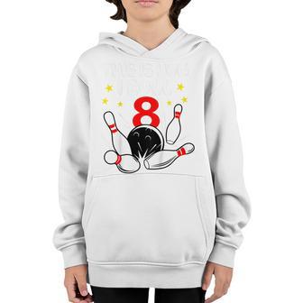 Kids 8 Year Old Bowling This Is How I Roll 8Th Birthday Boys Gift Youth Hoodie - Thegiftio UK
