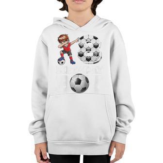 Kids 8 Year Old Gifts Dabbing Boy Soccer Player 8Th Birthday Boy Youth Hoodie - Thegiftio UK