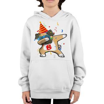 Kids 8 Year Old Gifts Pug Dabbing 8Th Birthday Boy For Son Party Youth Hoodie - Thegiftio UK