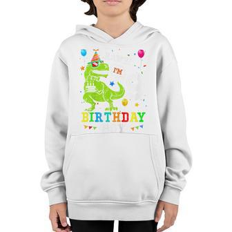 Kids 9 Year Old 9Th Birthday Boy T Rex Dinosaur Toddler Youth Hoodie - Thegiftio UK