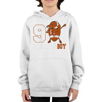 Kids 9 Year Old Gifts Dabbing Football 9Th Birthday Boy Ns Youth Hoodie - Thegiftio UK