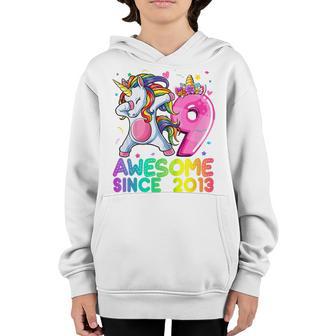 Kids 9 Year Old Gifts Girls Ns Dabbing Unicorn 9Th Birthday Youth Hoodie - Thegiftio UK