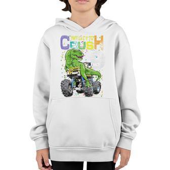 Kids 9 Years Old Im Ready To Crush 9 T Rex Dinosaur 9Th Birthday Youth Hoodie - Thegiftio UK