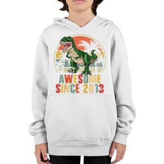Kids 9Th Birthday Dinosaur Boy 9 Year Old Awesome Since 2013 Gift Youth Hoodie - Thegiftio UK