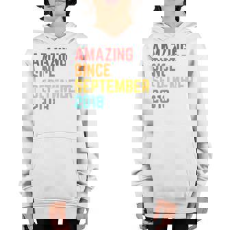 Kids Awesome Since September 2018 4 Years Old 4Th Birthday Gifts V3 Youth Hoodie - Thegiftio UK