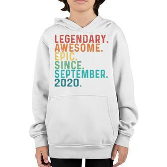 Kids Awesome Since September 2020 2Nd Birthday Gift 2 Years Old V2 Youth Hoodie - Thegiftio UK