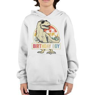 Kids Birthday Boy Dino T Rex Dinosaur Boys Matching Family Youth Hoodie - Seseable