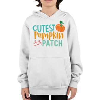 Kids Cutest Pumpkin In The Patch Fall Season Toddler Boy Girl Kid Youth Hoodie - Thegiftio UK