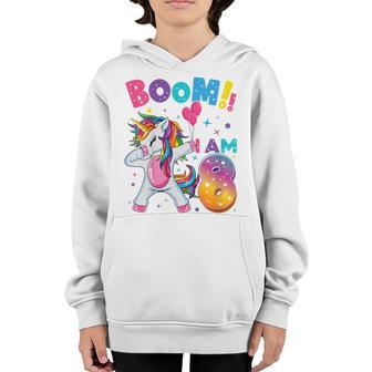 Kids Dabbing Birthday 8 Years Old Birthday Outfit Girls Youth Hoodie - Thegiftio UK