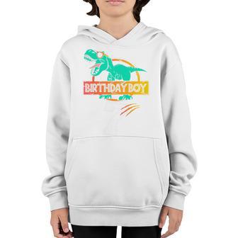 Kids Dinosaur 7Th Birthday I Am 7 Years Party Dino Child Youth Hoodie - Thegiftio UK