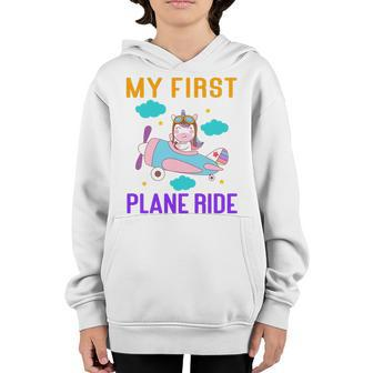 Kids First Time Flying My First Airplane Ride Boys Girls Youth Hoodie - Seseable