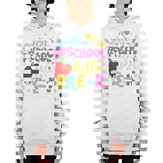 Kids Goodbye Preschool Class Of 2033 Graduate Hello Pre-K School Youth Hoodie - Thegiftio UK