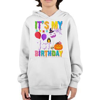 Kids Its My 1St Birthday Gift Ghost Pumpkin Halloween Costume Youth Hoodie - Thegiftio UK