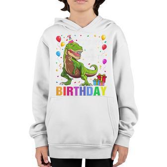 Kids Its My 4Th Birthday Happy 4 Year T-Rex Youth Hoodie - Thegiftio UK