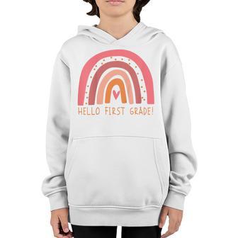Kids Kids Hello First Grade Back To School Youth Hoodie - Thegiftio UK
