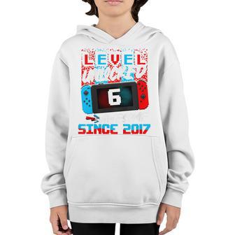 Kids Level 6 Unlocked Awesome 2017 Video Game 6Th Birthday Boys Youth Hoodie - Thegiftio UK