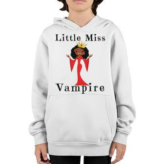Kids Little Miss Vampire Black Girl Magic Funny Brown Skin Girls Youth Hoodie - Seseable