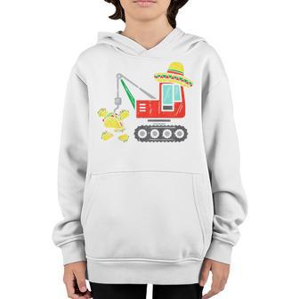 Kids Mexican Crane Tacos Boys Cinco De Mayo Fiesta Kids Toddler Youth Hoodie - Thegiftio UK