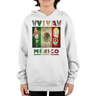 Kids Mexican Independence Day Maracas September 16 Toddler Mexic Youth Hoodie - Thegiftio UK
