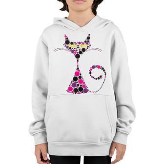 Kids Polka Dot Day Cat International Dot Day Kids V3 Youth Hoodie - Thegiftio UK