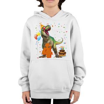 Kids Rawr Im 3 3Rd Birthday Dinosaur T Rex 3 Year Old Gift Boys Youth Hoodie - Thegiftio UK