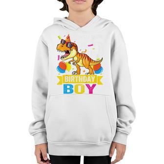 Kids Rawr Im 5 5Th Birthday Dinosaur Boys Dino T Rex 5 Years Old Youth Hoodie - Thegiftio UK