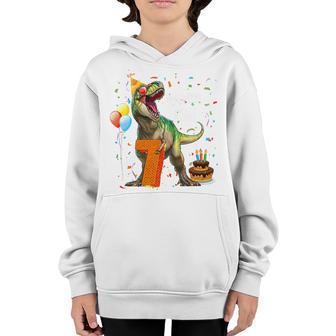 Kids Rawr Im 6 6Th Birthday Dinosaur T Rex 6 Year Old Gift Boys Youth Hoodie - Thegiftio UK