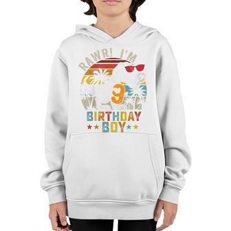 Kids Rawr Im 9Th Birthday Boy Gifts T Rex Dinosaur 9 Years Old Youth Hoodie - Thegiftio UK