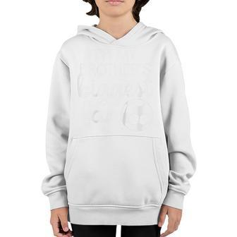 Kids Soccer Big Brothers Biggest Fan From Little Brother Boys Youth Hoodie - Thegiftio UK