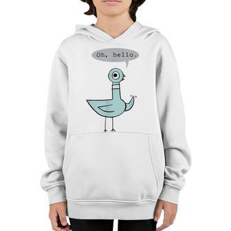 Kindergarten Oh Hello Quote Changeable Pigeon Back To School Youth Hoodie - Thegiftio UK
