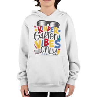Kindergarten Vibes Only Happy First Day Of School Pencil Youth Hoodie - Thegiftio UK