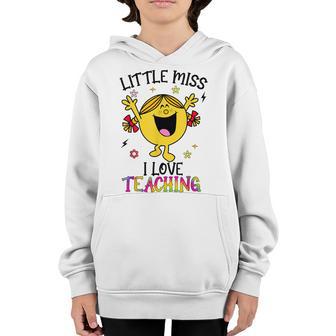 Little Miss I Love Teaching Halloween Toddlers Kids Girls Youth Hoodie - Thegiftio UK