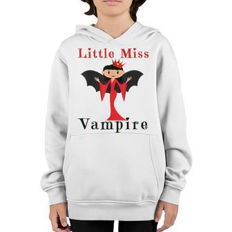Little Miss Vampire Funny Halloween Toddler Girl Girly Girls Youth Hoodie - Seseable