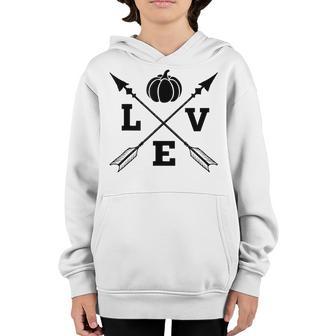 Love Halloween Pumpkin Autumn Fall Thanksgiving Girls Womens Youth Hoodie - Thegiftio UK