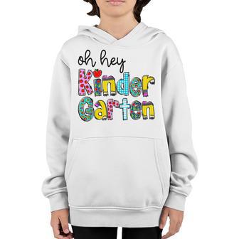 Oh Hey Kindergarten Dream Team Alphabet Back To School Youth Hoodie - Thegiftio UK