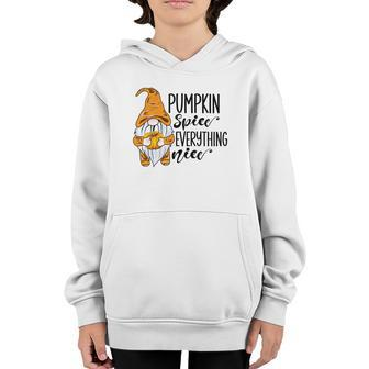 Pumpkin Spice Everything Nice Yellow Hat Gnomes Fall Youth Hoodie - Seseable